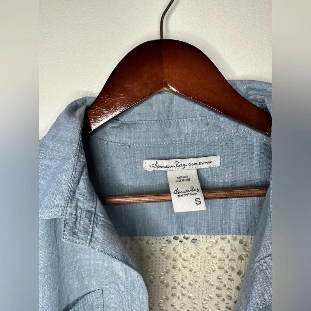 American Rag Jean Jacket Lace Back - Picture 4 of 4